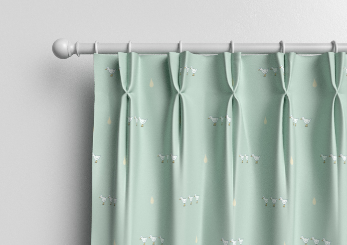 Puddle Down, Mummy Duck Egg - Made to Measure Curtains - Image 10